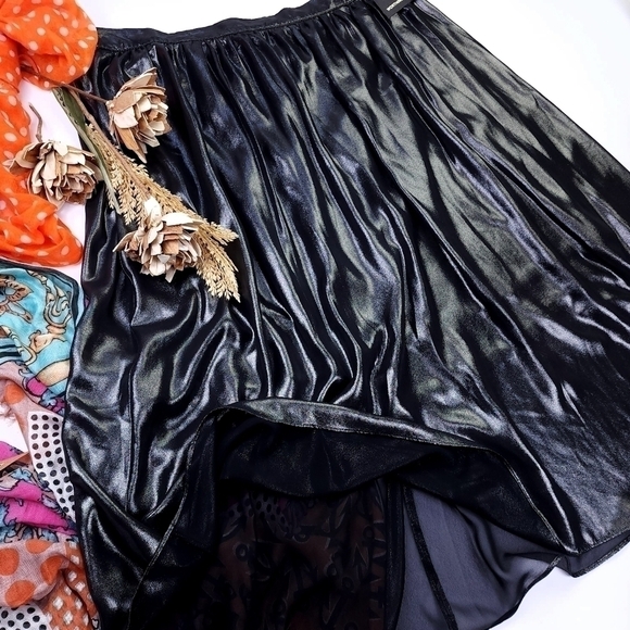 New Worthington Charcoal Silver Skirt Sz 14 - Picture 3 of 12